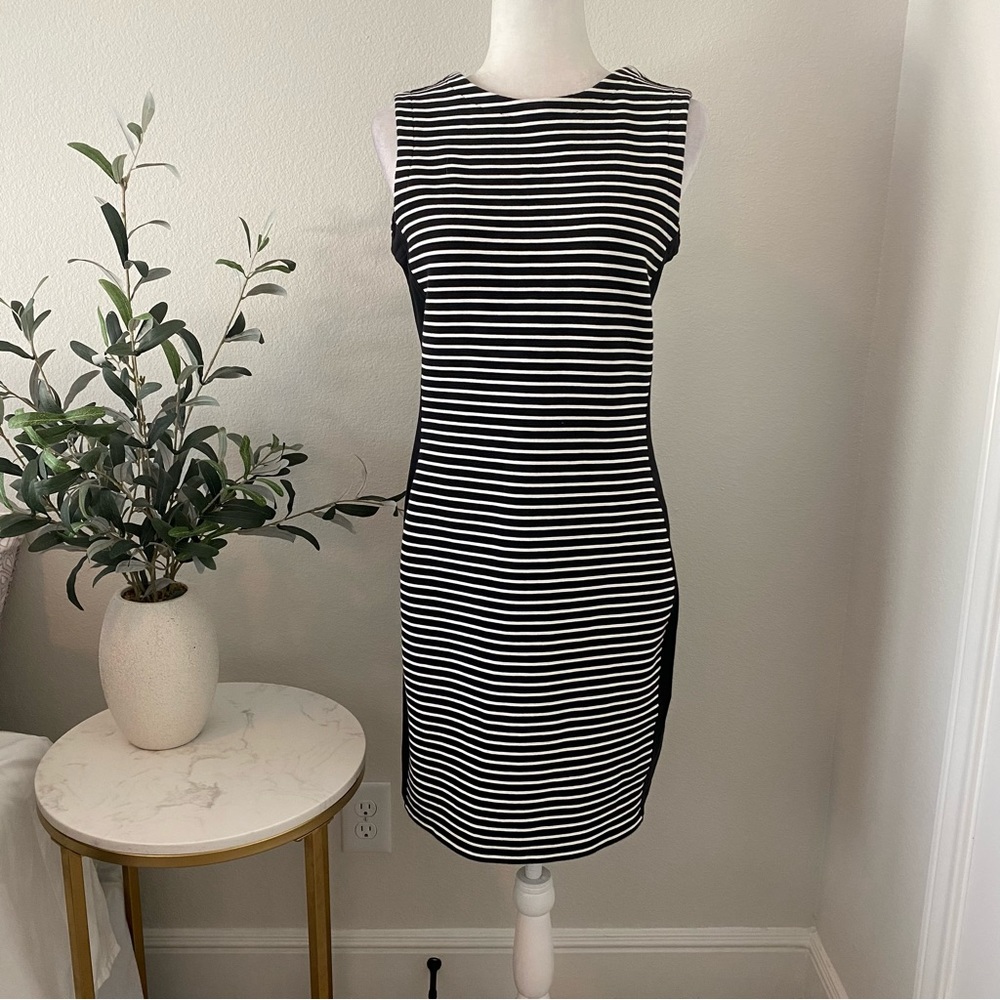 Athleta Mala Stripe tank dress scoop back medium